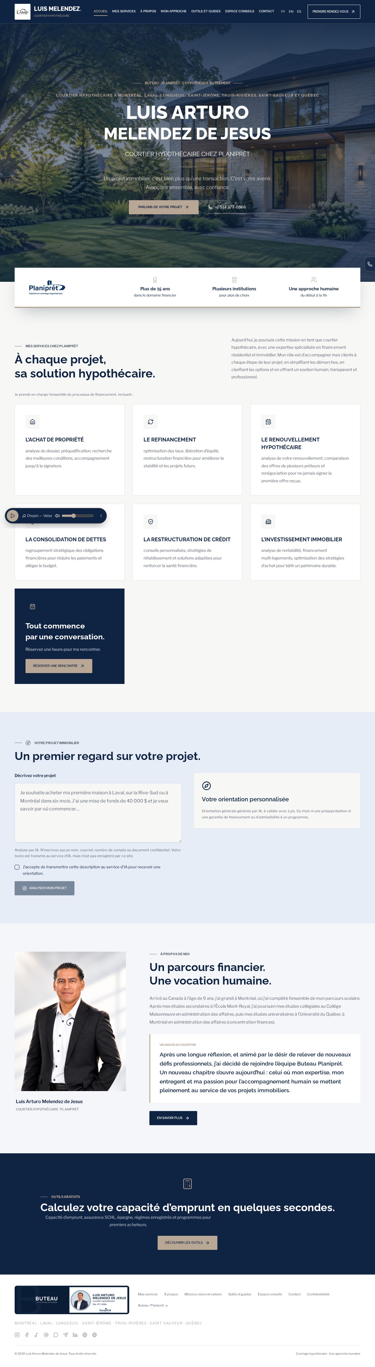 Capture complète — Accueil